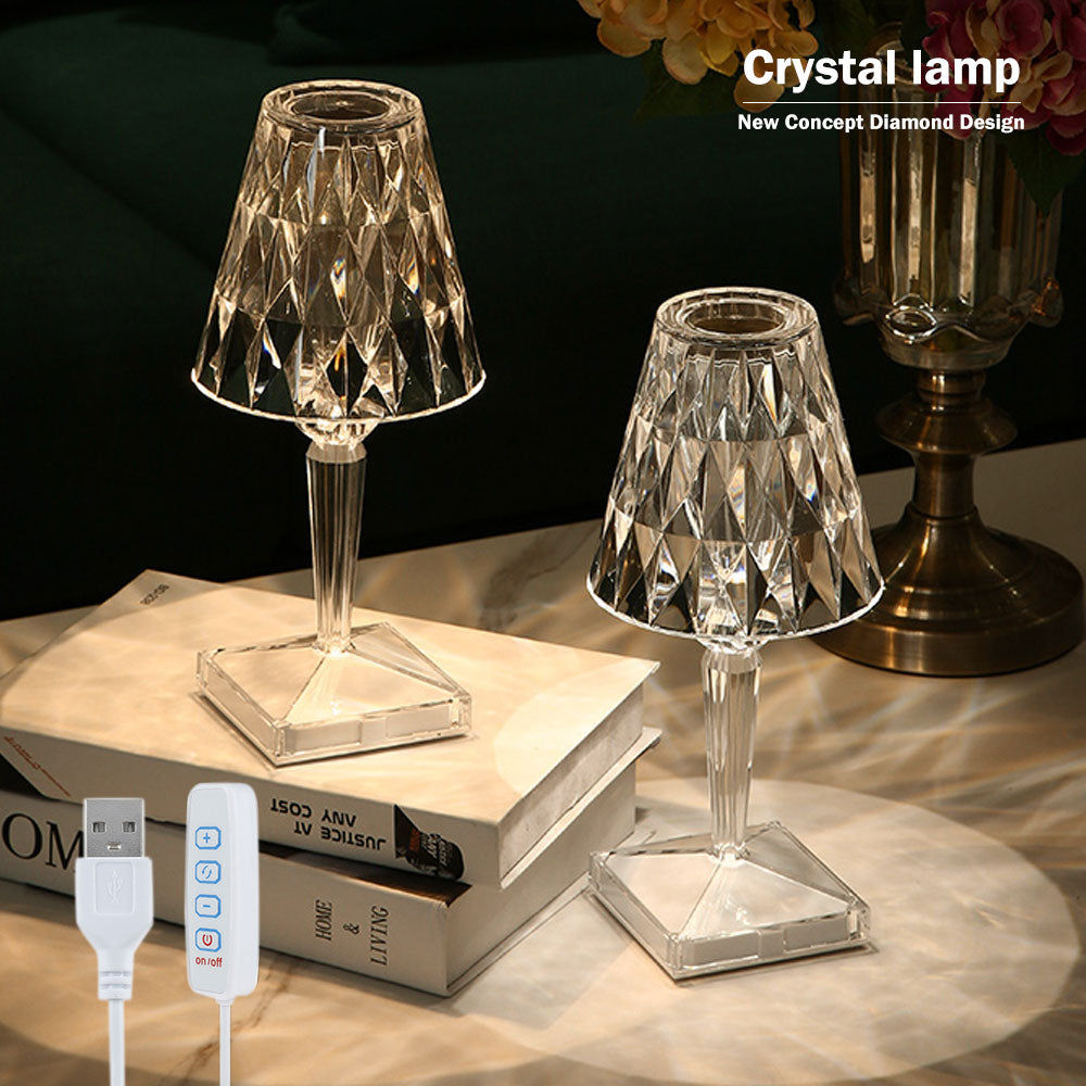 Crystal Acrylic Diamond LED Lamp