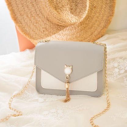 Korean-Style Tassel Pu Shoulder Bag