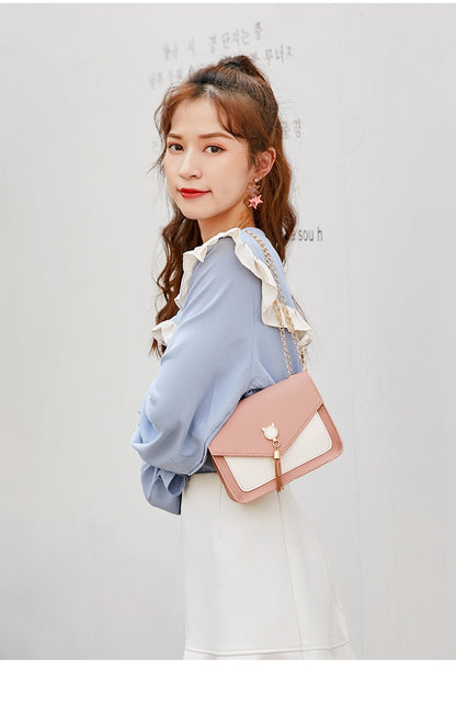 Korean-Style Tassel Pu Shoulder Bag