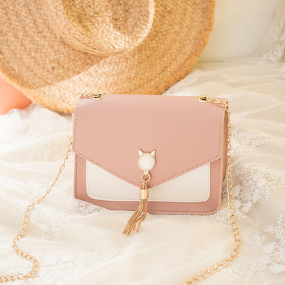 Korean-Style Tassel Pu Shoulder Bag