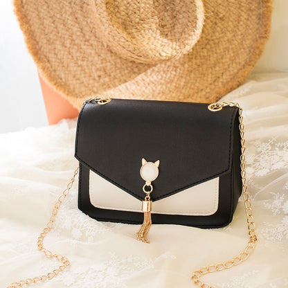 Korean-Style Tassel Pu Shoulder Bag