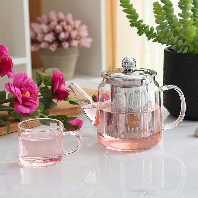 Glass Tea Pot and Cup