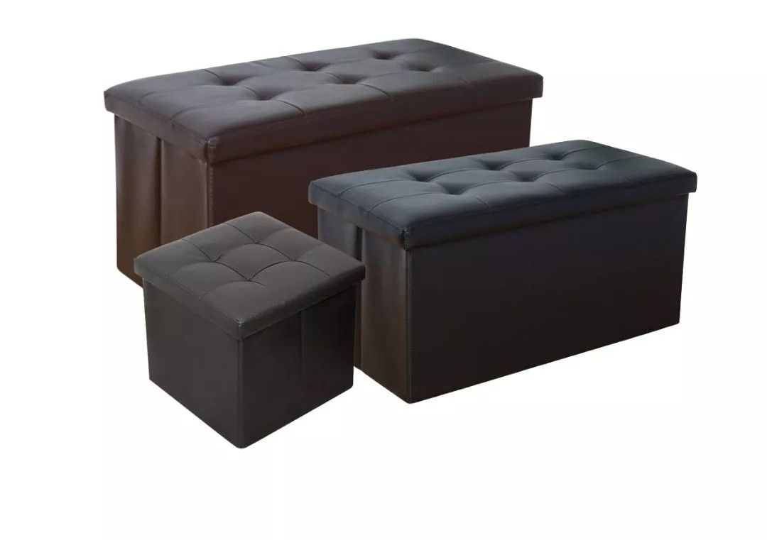 Leather Storage Bench